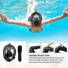 Load image into Gallery viewer, Full Face Diving Mask Anti-Fog Snorkeling Mask Underwater Scuba Swimming Mask Glasses Snorkel Dive Equipment for Adult Kid