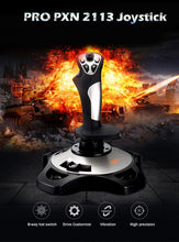 Load image into Gallery viewer, PXN PRO 2113 4 Axles Fixed Reliable Flying Game Rocker Joystick Simulator Professional Gaming Controller with Keyboard Mapping
