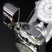 Load image into Gallery viewer, Luxurious Gold Watch Jet Lighter Torch Turbo Gas Lighter Windproof Cigar Cigarette Metal Lighter Led Inflated Gasoline Butane