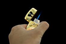 Load image into Gallery viewer, Luxurious Gold Watch Jet Lighter Torch Turbo Gas Lighter Windproof Cigar Cigarette Metal Lighter Led Inflated Gasoline Butane