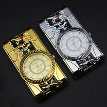 Load image into Gallery viewer, Luxurious Gold Watch Jet Lighter Torch Turbo Gas Lighter Windproof Cigar Cigarette Metal Lighter Led Inflated Gasoline Butane