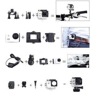 Video Recorder Mini HD 1080p 30FPS Mini Camera 4K 2.0 Screen Mini Helmet 30m Waterproof Sports DV Micro Camera Mini Camcorder