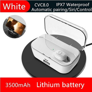 TWS IPX7 Waterproof 3500mAh Mini wireless Bluetooth 5.0 Sport Earphone MIC Earbuds For Iphone Samsung Xiaomi Huawei 7 8 6 X XR
