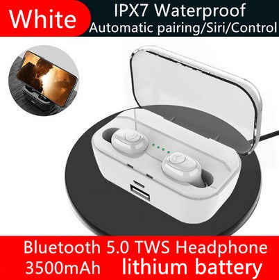 TWS IPX7 Waterproof 3500mAh Mini wireless Bluetooth 5.0 Sport Earphone MIC Earbuds For Iphone Samsung Xiaomi Huawei 7 8 6 X XR