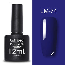 Load image into Gallery viewer, LEMOOC 12ml Colorful Gel Nail Polish Shiny Glitter Sequins Soak Off Nails Painted UV LED Gel Nail Art Design Gel Varnish