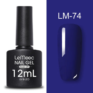 LEMOOC 12ml Colorful Gel Nail Polish Shiny Glitter Sequins Soak Off Nails Painted UV LED Gel Nail Art Design Gel Varnish