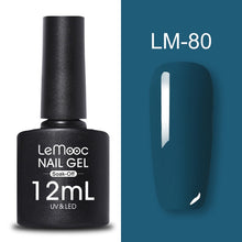 Load image into Gallery viewer, LEMOOC 12ml Colorful Gel Nail Polish Shiny Glitter Sequins Soak Off Nails Painted UV LED Gel Nail Art Design Gel Varnish