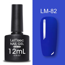 Load image into Gallery viewer, LEMOOC 12ml Colorful Gel Nail Polish Shiny Glitter Sequins Soak Off Nails Painted UV LED Gel Nail Art Design Gel Varnish
