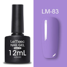 Load image into Gallery viewer, LEMOOC 12ml Colorful Gel Nail Polish Shiny Glitter Sequins Soak Off Nails Painted UV LED Gel Nail Art Design Gel Varnish