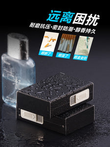 2-in-1 Metal Cigarette Case Box Lighter for Smoking Flameless Aluminum Alloy USB Rechargeable Lighter Windproof Lighter