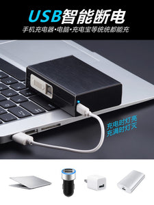 2-in-1 Metal Cigarette Case Box Lighter for Smoking Flameless Aluminum Alloy USB Rechargeable Lighter Windproof Lighter