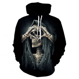 Skull  3D Print Sweatshirt Hoodies Men and women Hip Hop Funny Autumn Streetwear Hoodies Sweatshirt For Couples Clothes