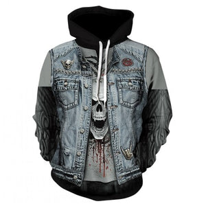 Skull  3D Print Sweatshirt Hoodies Men and women Hip Hop Funny Autumn Streetwear Hoodies Sweatshirt For Couples Clothes