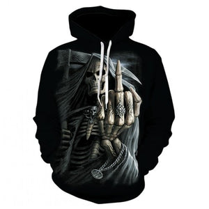 Skull  3D Print Sweatshirt Hoodies Men and women Hip Hop Funny Autumn Streetwear Hoodies Sweatshirt For Couples Clothes