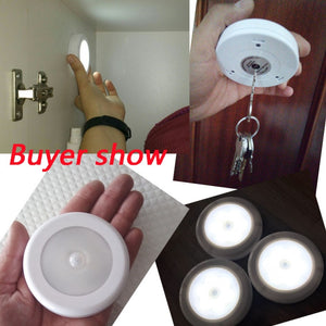3pcs 6 led Night Light Magnetic Wireless Detector Light Wall Lamp Infrared PIR Motion Sensor Light Auto On/Off for Cabinet Stair
