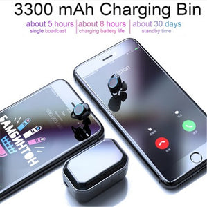 TWS-G02 IPX7 Bluetooth V5.0 Stereo Wireless Headphone HIFI Sound Music Sport Microphone Headset For Xiaomi Huawei Samsung Iphone
