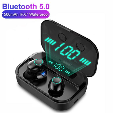 TWS 5.0 Bluetooth IPX7 Waterproof Gaming Music Sport Earphone Touch Control 8D Srround Stereo Headset For Xiaomi Huawei Phone