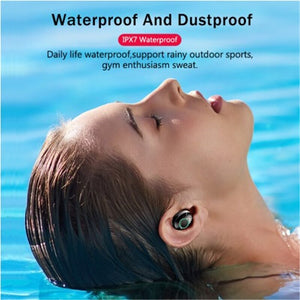 TWS 5.0 Bluetooth IPX7 Waterproof Gaming Music Sport Earphone Touch Control 8D Srround Stereo Headset For Xiaomi Huawei Phone