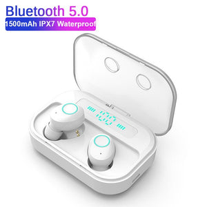 TWS 5.0 Bluetooth IPX7 Waterproof Gaming Music Sport Earphone Touch Control 8D Srround Stereo Headset For Xiaomi Huawei Phone