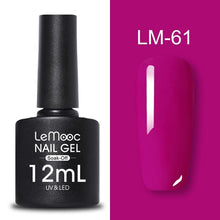 Load image into Gallery viewer, LEMOOC 12ml Colorful Gel Nail Polish Shiny Glitter Sequins Soak Off Nails Painted UV LED Gel Nail Art Design Gel Varnish
