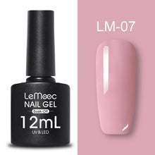 Load image into Gallery viewer, LEMOOC 12ml Colorful Gel Nail Polish Shiny Glitter Sequins Soak Off Nails Painted UV LED Gel Nail Art Design Gel Varnish