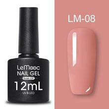 Load image into Gallery viewer, LEMOOC 12ml Colorful Gel Nail Polish Shiny Glitter Sequins Soak Off Nails Painted UV LED Gel Nail Art Design Gel Varnish