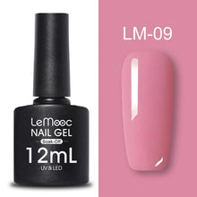 Load image into Gallery viewer, LEMOOC 12ml Colorful Gel Nail Polish Shiny Glitter Sequins Soak Off Nails Painted UV LED Gel Nail Art Design Gel Varnish