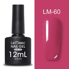 Load image into Gallery viewer, LEMOOC 12ml Colorful Gel Nail Polish Shiny Glitter Sequins Soak Off Nails Painted UV LED Gel Nail Art Design Gel Varnish