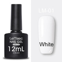 Load image into Gallery viewer, LEMOOC 12ml Colorful Gel Nail Polish Shiny Glitter Sequins Soak Off Nails Painted UV LED Gel Nail Art Design Gel Varnish