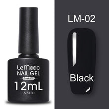 Load image into Gallery viewer, LEMOOC 12ml Colorful Gel Nail Polish Shiny Glitter Sequins Soak Off Nails Painted UV LED Gel Nail Art Design Gel Varnish