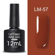 Load image into Gallery viewer, LEMOOC 12ml Colorful Gel Nail Polish Shiny Glitter Sequins Soak Off Nails Painted UV LED Gel Nail Art Design Gel Varnish