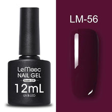 Load image into Gallery viewer, LEMOOC 12ml Colorful Gel Nail Polish Shiny Glitter Sequins Soak Off Nails Painted UV LED Gel Nail Art Design Gel Varnish