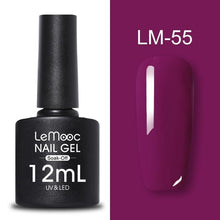 Load image into Gallery viewer, LEMOOC 12ml Colorful Gel Nail Polish Shiny Glitter Sequins Soak Off Nails Painted UV LED Gel Nail Art Design Gel Varnish