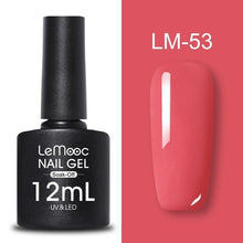 Load image into Gallery viewer, LEMOOC 12ml Colorful Gel Nail Polish Shiny Glitter Sequins Soak Off Nails Painted UV LED Gel Nail Art Design Gel Varnish