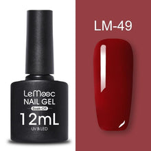 Load image into Gallery viewer, LEMOOC 12ml Colorful Gel Nail Polish Shiny Glitter Sequins Soak Off Nails Painted UV LED Gel Nail Art Design Gel Varnish