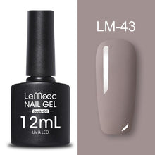 Load image into Gallery viewer, LEMOOC 12ml Colorful Gel Nail Polish Shiny Glitter Sequins Soak Off Nails Painted UV LED Gel Nail Art Design Gel Varnish