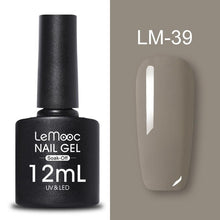 Load image into Gallery viewer, LEMOOC 12ml Colorful Gel Nail Polish Shiny Glitter Sequins Soak Off Nails Painted UV LED Gel Nail Art Design Gel Varnish