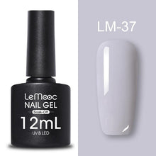 Load image into Gallery viewer, LEMOOC 12ml Colorful Gel Nail Polish Shiny Glitter Sequins Soak Off Nails Painted UV LED Gel Nail Art Design Gel Varnish