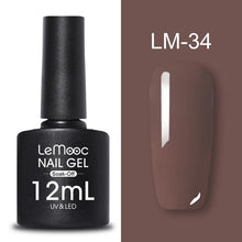 Load image into Gallery viewer, LEMOOC 12ml Colorful Gel Nail Polish Shiny Glitter Sequins Soak Off Nails Painted UV LED Gel Nail Art Design Gel Varnish