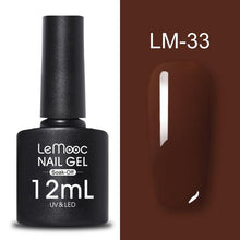 Load image into Gallery viewer, LEMOOC 12ml Colorful Gel Nail Polish Shiny Glitter Sequins Soak Off Nails Painted UV LED Gel Nail Art Design Gel Varnish