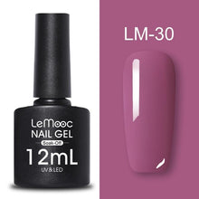 Load image into Gallery viewer, LEMOOC 12ml Colorful Gel Nail Polish Shiny Glitter Sequins Soak Off Nails Painted UV LED Gel Nail Art Design Gel Varnish