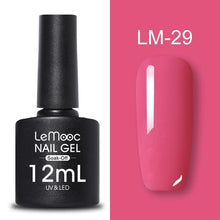 Load image into Gallery viewer, LEMOOC 12ml Colorful Gel Nail Polish Shiny Glitter Sequins Soak Off Nails Painted UV LED Gel Nail Art Design Gel Varnish