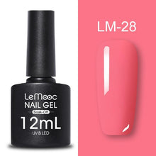 Load image into Gallery viewer, LEMOOC 12ml Colorful Gel Nail Polish Shiny Glitter Sequins Soak Off Nails Painted UV LED Gel Nail Art Design Gel Varnish