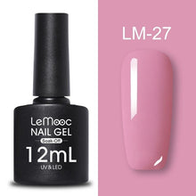 Load image into Gallery viewer, LEMOOC 12ml Colorful Gel Nail Polish Shiny Glitter Sequins Soak Off Nails Painted UV LED Gel Nail Art Design Gel Varnish