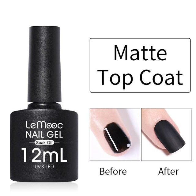 LEMOOC 12ml Colorful Gel Nail Polish Shiny Glitter Sequins Soak Off Nails Painted UV LED Gel Nail Art Design Gel Varnish