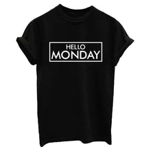 Load image into Gallery viewer, Women&#39;s Casual Style Printed Gray T-Shirts Summer Cotton Material Short Sleeve White Black Letter Pattern O-Neck Collar T-Shirt
