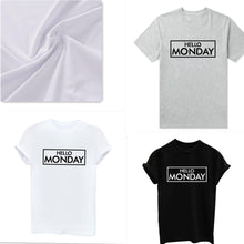 Load image into Gallery viewer, Women&#39;s Casual Style Printed Gray T-Shirts Summer Cotton Material Short Sleeve White Black Letter Pattern O-Neck Collar T-Shirt