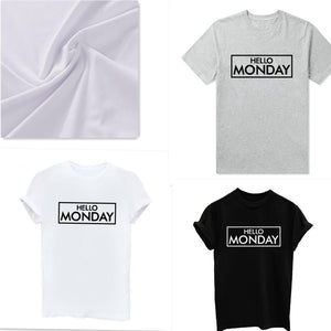 Women's Casual Style Printed Gray T-Shirts Summer Cotton Material Short Sleeve White Black Letter Pattern O-Neck Collar T-Shirt