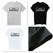 Load image into Gallery viewer, Women&#39;s Casual Style Printed Gray T-Shirts Summer Cotton Material Short Sleeve White Black Letter Pattern O-Neck Collar T-Shirt