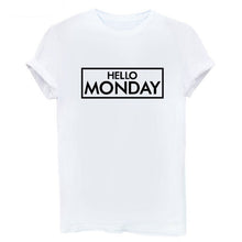 Load image into Gallery viewer, Women&#39;s Casual Style Printed Gray T-Shirts Summer Cotton Material Short Sleeve White Black Letter Pattern O-Neck Collar T-Shirt